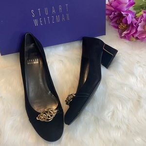 Stuart Weitzman Black Suede Heel-7M